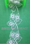 晶彩服装辅料刺绣大花朵白色新款裙边领花花边 details Picture